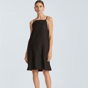 Everlane Black Linen Apron Dress